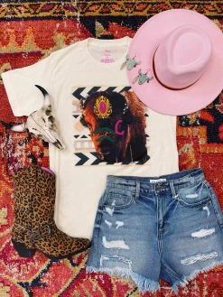 Raisin Arrows Clothing Painted Buffalo Tee