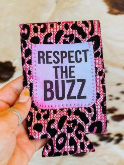 Southern Grace New Arrivals Respect The Buzz Sequin Can Coolers For Slim Can