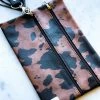 Southern Grace Mooovin On Up Cow Hide Double Zipper Bag - Brown