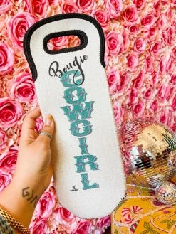 4B Custom Designs LLC Bougie Cowgirl Wine Bottle Koozie New Arrivals