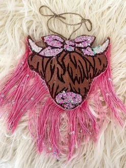 Southern Custom Designs Accessories Fringe Highland Cow Freshie