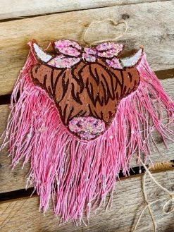 Southern Custom Designs Accessories Fringe Highland Cow Freshie