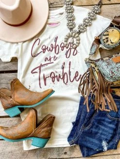 Raisin Arrows Cowboys Are Trouble Tee New Arrivals