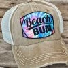 Southern Grace Beach Bum Light Brown Distressed Hat