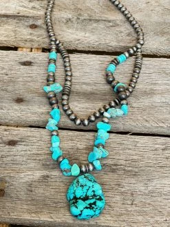 Southern Grace New Arrivals Take Me To The Rodeo Turquoise Necklace