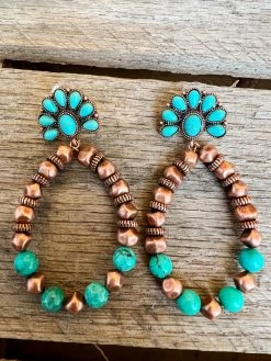 Southern Grace New Arrivals Turquoise Teardrop Earrings