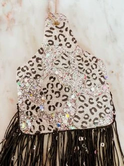 Southern Custom Designs New Arrivals Silver And Leopard Fringe Freshie