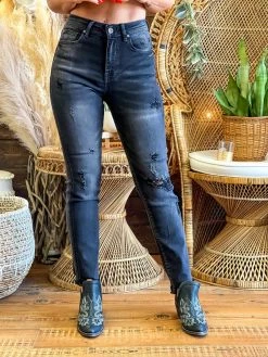 Special A New Arrivals High Rise Relaxed Distressed Skinny Jeans