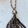 Your Fashion Wholesale Cow Hide Tassel Necklace - Black Accessories