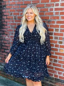 Southern Fried Chics Sale! Popping Lavender Dress - Black