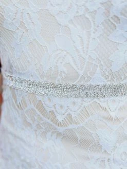 Luxe Apparel Bridal Rhinestone Crowning Moment Belt - Black Ribbon With Silver