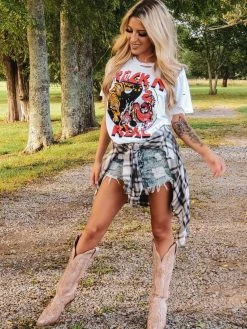Country Deep Rock N Roll Distressed Tee Clothing