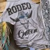 Bling-A-Gogo Clothing Rodeo Queen Halter Tank - Grey