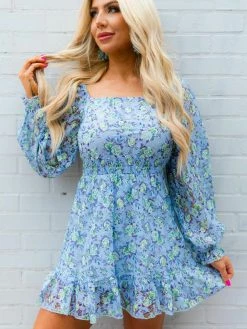 D & J Industies Co., LTD. All Squared Away Dress - Lavender Floral