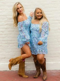 D & J Industies Co., LTD. All Squared Away Dress - Lavender Floral