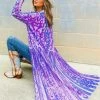 Dongguan Haohoo Clothing CO., Ltd PREORDER The Royal Sequin Duster In Purple