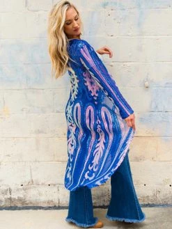 Dongguan Haohoo Clothing CO., Ltd Pre-Orders PREORDER The Royal Sequin Duster - Royal Blue And Silver