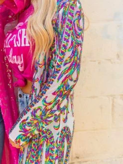 Dongguan Haohoo Clothing CO., Ltd PREORDER The Royal Sequin Duster - Rainbow