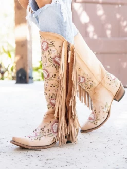 Lane Boots New Arrivals Wallflower Boho Fringe Boot By Lane - Shadow Bone