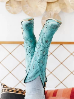 Lane Boots Cossette Boot By Lane - Turquoise Blaze