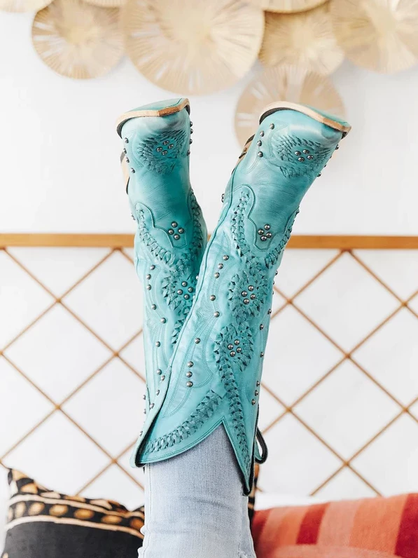 Lane Boots Cossette Boot By Lane - Turquoise Blaze