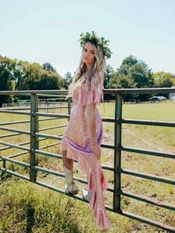 D & J Industries Southern Sweetheart High Low Dress - Cinnamon Sale!