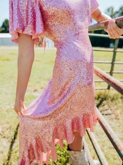 D & J Industries Southern Sweetheart High Low Dress - Cinnamon Sale!