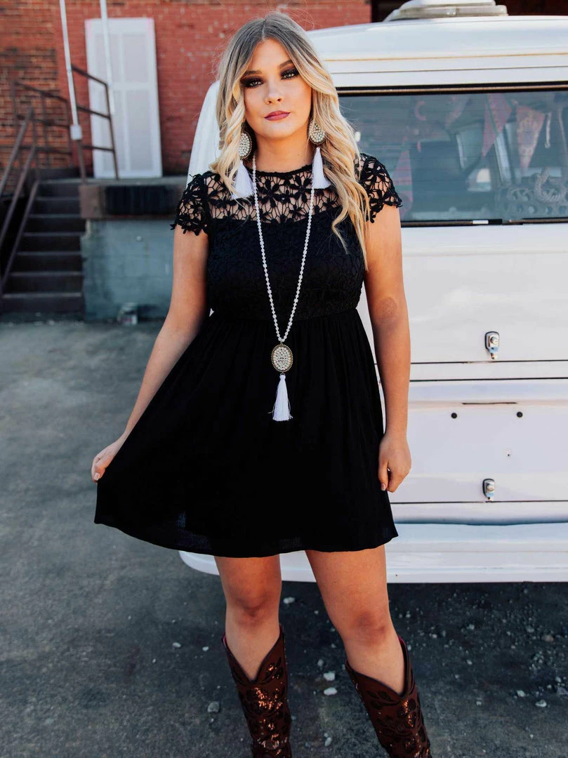 D & J Industries Summer Nights Dress - Black Sale!