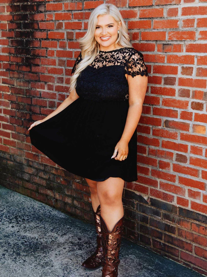 D & J Industries Summer Nights Dress - Black Sale!