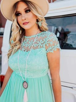 D & J Industries Summer Nights Dress - Mint