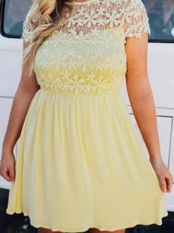 D & J Industries Summer Nights Dress - Yellow