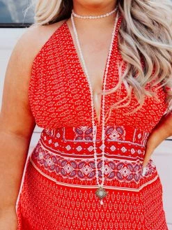 Dongguan Haohoo Clothing CO., Ltd Summer Oasis Dress - Red Dresses