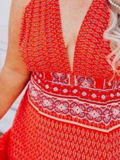 Dongguan Haohoo Clothing CO., Ltd Summer Oasis Dress - Red Dresses