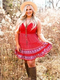 Dongguan Haohoo Clothing CO., Ltd Sale! Sunshine And Summertime Dress - Red