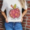 Miss Mud Pie Teacher Apple Tee - Cream Tees