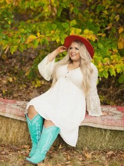 Southern Fried Chics Sale! The Delilah Bohemian Dress - CREAM