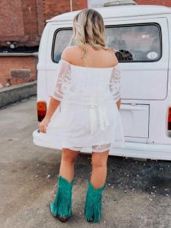 D & J Industries The Getaway Dress - White Sale!