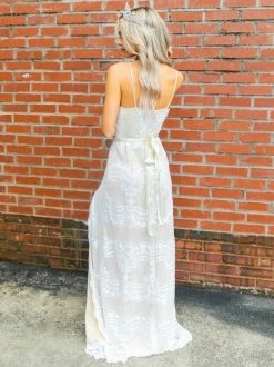 D & J Industries The Rovena Dress - White/Neutral Sale!