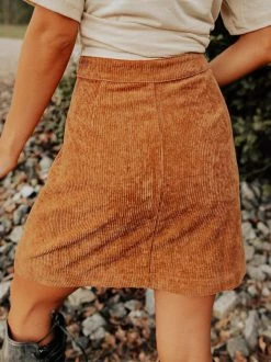 Dongguan Haohoo Clothing CO., Ltd The Southern Corduroy Skirt - Camel Sale!