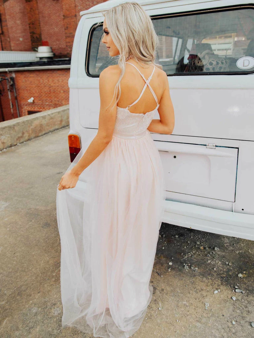 D & J Industries The Way You Sparkle Dress - Pale Peach