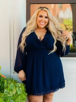 D & J Industries This One's For The Ladies Dress - Navy Blue Sale!