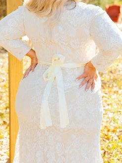 D & J Industries Tie The Knot Dress With Train