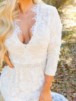 D & J Industries Tie The Knot Dress With Train