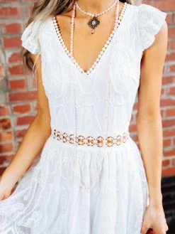 D & J Industries Twirl You Around Dress - White