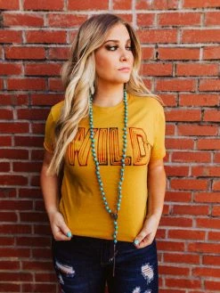 Miss Mud Pie Wild Tee - Mustard Tees