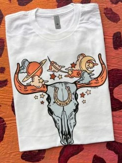 Miss Mud Pie Cosmic Skull T-shirt New Arrivals