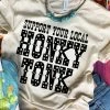Miss Mud Pie Support Your Local Honky Tonk — Country Girl T-Shirt In Cream Clothing