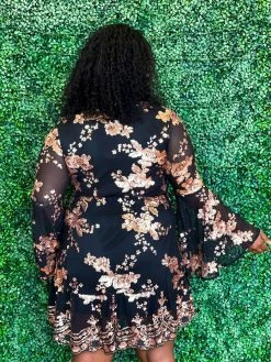 D & J Industries Co., LTD. Lacey Belle Dress — Wrap Dress In Black