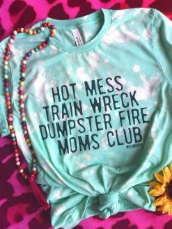 Miss Mud Pie Moms Club T-shirt - Mint Splatter Clothing