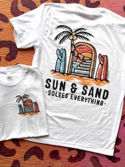 Miss Mud Pie Sun And Sand Solves Everything T-shirt New Arrivals